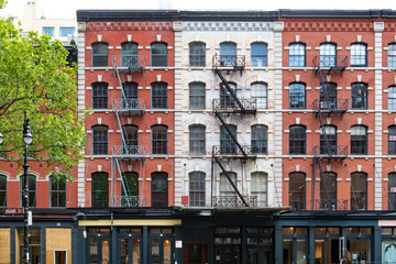 Wall Mural - Buildings on Duane Street in the Tribeca neighborhood of Manhattan, New York City