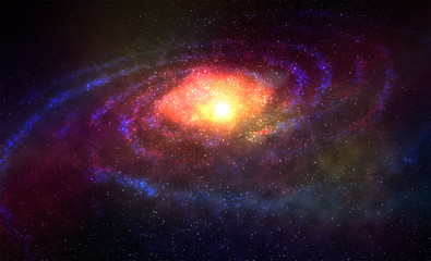 Wall Mural - Cosmic Galaxy Background with nebula, stardust and bright shining stars