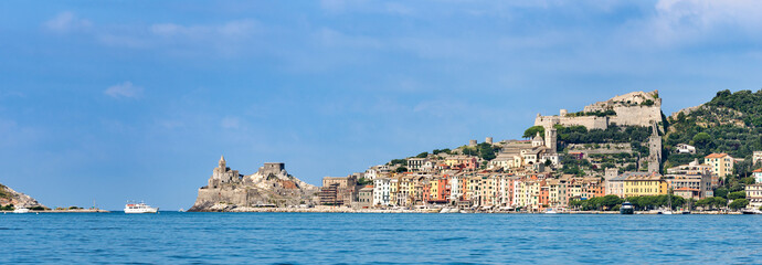 Wall Mural - Liguria Italy - Cityscape of Porto Venere or Portovenere