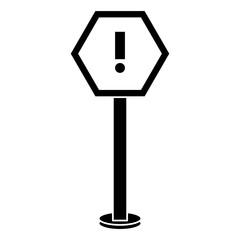 Sticker - traffic signal isolated icon vector illustration design