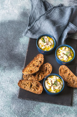 Poster - Baked ricotta with toasts