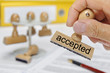© Wolfilser - accepted printed on rubber stamp