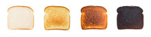 A Collage Of Different Levels Of Darkness When It Comes To Toast - What's Your Preference?