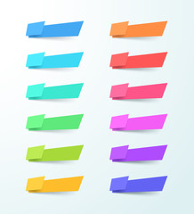 Poster - Vector Abstract Blank Shape 12 Banner Elements Set