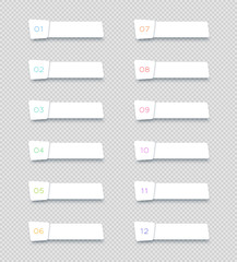 Poster - Vector Abstract Banner Elements Number 1 to 12