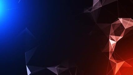 Poster - Abstract technology and engineering geometrical background. 3D rendering, futuristic technology style. Neon Sign . Futuristic Technology HUD Element . Elegant Abstract background . Big data visualiz