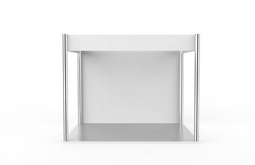 Wall Mural - Trade show booth on the white isolated white background, 3d illustration