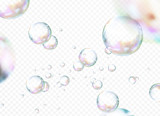 Fototapeta  - Attractive bubbles set
