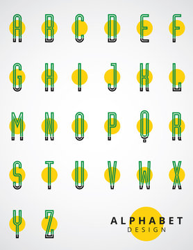 Alphabet Modern Design collection. Retro Type Font Disco,