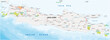© lesniewski - Vector road and national park map of the Indonesian island java