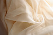 canvas print picture - yellow closeup organza fabric wavy texture