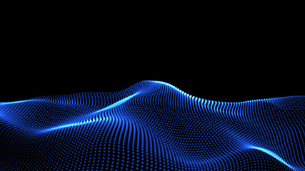 Poster - Blue lines background for technology concept, abstract background illustration