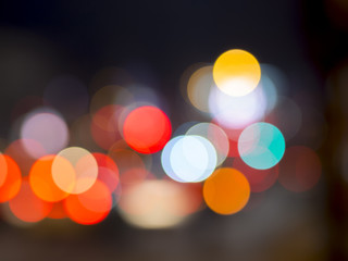 camera lens bokeh effect with traffic light