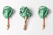 © LIGHTFIELD STUDIOS - top view of paper made green trees isolated on grey, recycling and environment protection concept