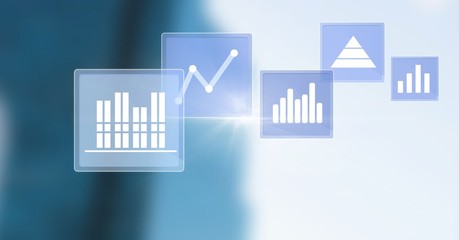 Poster - Business chart statistic icons