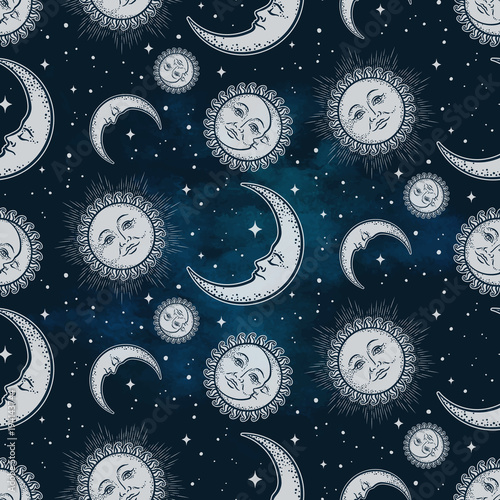 seamless-pattern-with-celestial-bodies-moon-sun-and-stars-over-blue-night-sky-background-boho-chic-fabric-print-wrapping-paper-or-textile-design-hand-drawn-vector-illustration