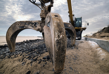 Poster - grue à grappin en gros plan