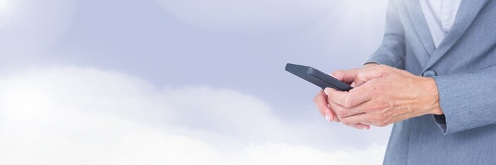 Poster - Businessman holding phone
