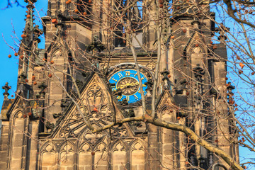 Wall Mural - architectural detail of the Church of St Elizabeth in Basel, Switzerland