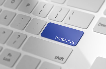 Fototapete - Contact us - Button on Computer Keyboard.