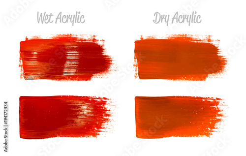 Vector Crimson Red Paint Smear Stroke Stain Set Abstract Vector Crimson Red Paint Smear Stroke Stain Set Abstract Glittering Textured Art Ilration