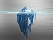 Iceberg with metal background
