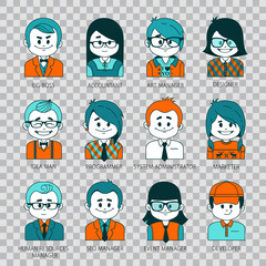 People icons. People avatars for social networks