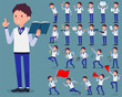 © toyotoyo - flat type Store staff Blue uniform men_2