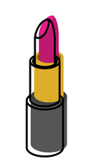 Wall Mural - lipstick makeup isolated icon vector illustration design