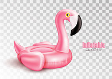 Vector 3d Pink Flamingo Inflatable Pool Ring