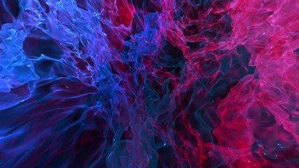 Wall Mural - Blue and Magenta Abstract Liquid Fire Loop