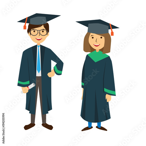Download Couple of College Students Vector Illustration - Buy this ...