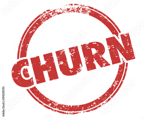 Fotografía Churn Lost Business Non Renewal Customer Leaving Stamp Illustration