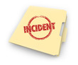 Incident Record Event Evidence Document Folder 3d Illustration