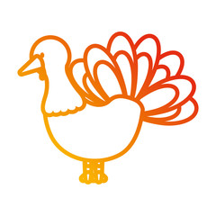 Sticker - cartoon turkey icon