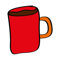 Poster - cartoon coffee mug drink beverage vector illustration