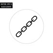 © Idris - Chain black and white flat icon. Vector Illustration.