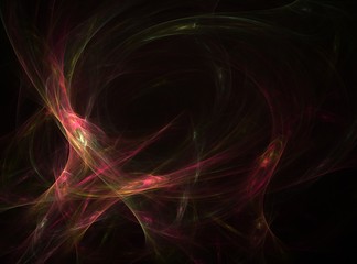 Fototapete - Abstract fractal illustration. Future technology background. Design element for book covers, presentations layouts, title and page backgrounds. Digital collage. Raster clip art.