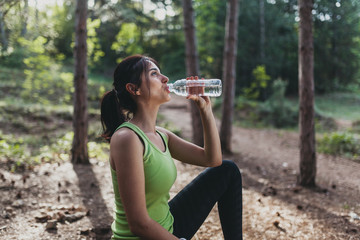 Wall Mural - Girl drinking water