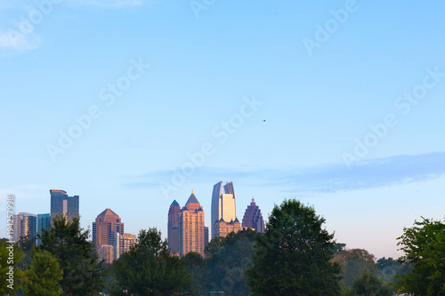 Zdjęcie XXL Midtown city skyline od Piedmont Park, Atlanta, Georgia, USA