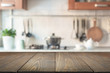 © svetlana_cherruty - Blurred abstract background. Modern kitchen with tabletop and space for display your products.