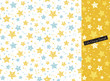 pattern swatch, Large stars and small stars moving cheerfully.