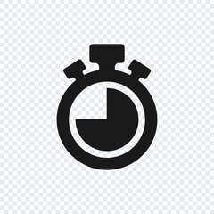 Wall Mural - chronometer vector icon on transparent background. stopwatch vector icon