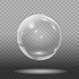 Fototapeta  - Empty glass ball on transparent background. Transparent glass sphere. Vector illustration.
