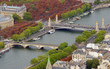 aerial view of Pont Alexandre III bridge in Paris, France
