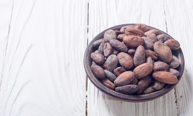 Canvas Print - Cocoa beans in bowl