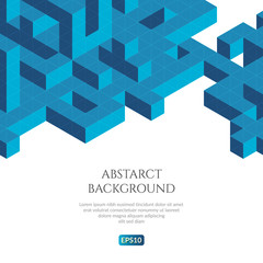 Poster - Abstact background in isometric style. The illusion of a three-dimensional image.