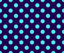 Seamless Navy Blue Background And Blue Dots