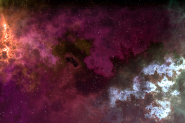 Wall Mural - high definition star field, colorful night sky space. nebula and galaxies in space. astronomy concep