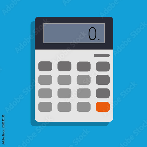 Fotomural calculator, vector icon illustration , flat design